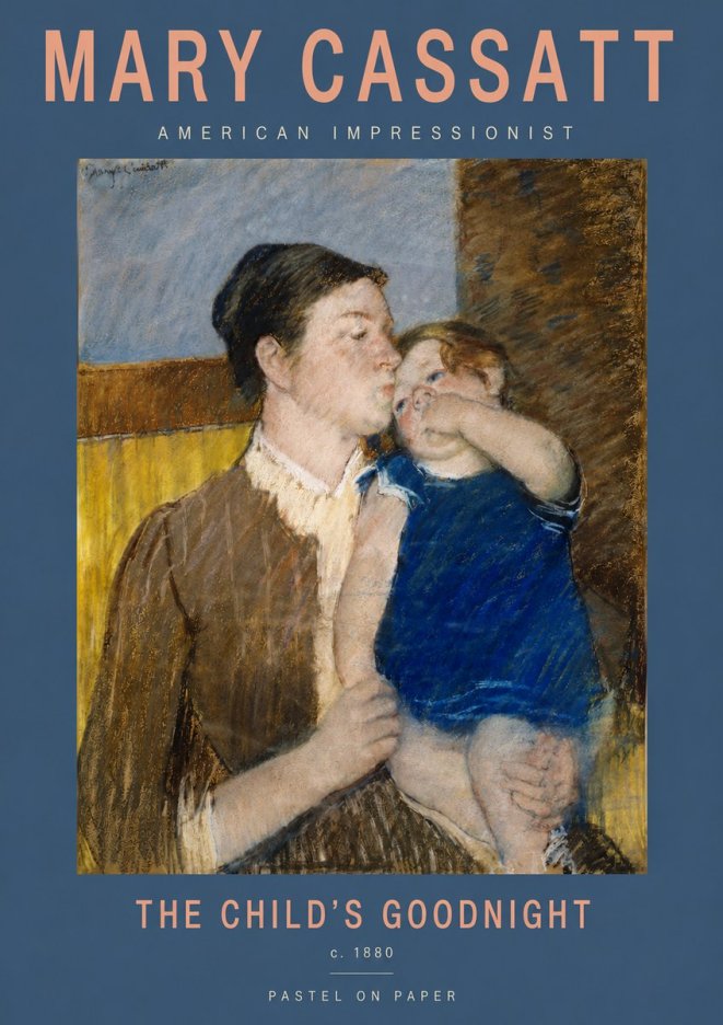 Mary Cassatt The Child's Goodnight No3 - Affiche