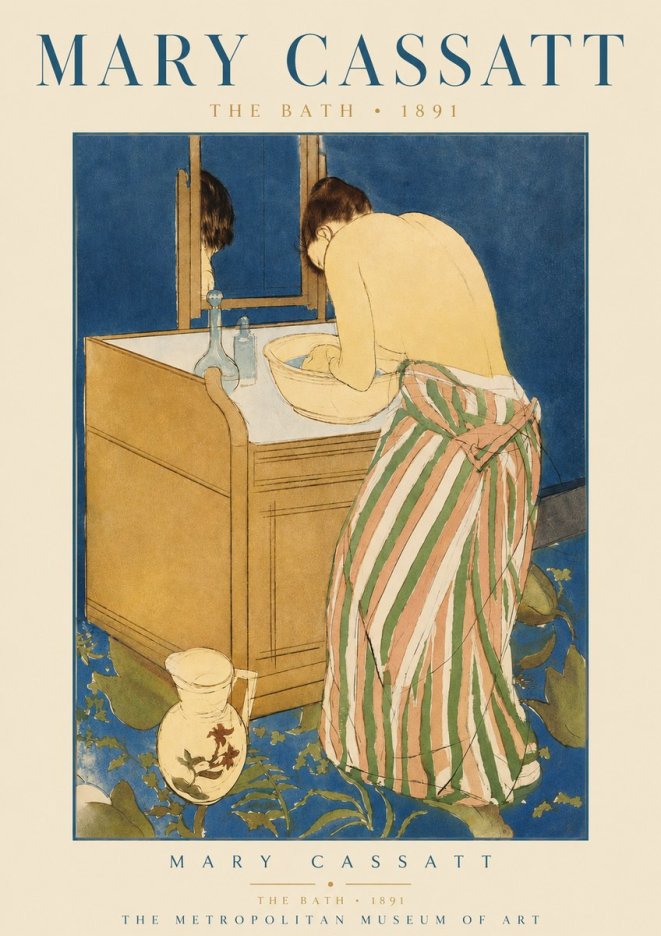 Mary Cassatt The Bath No3 - Affiche