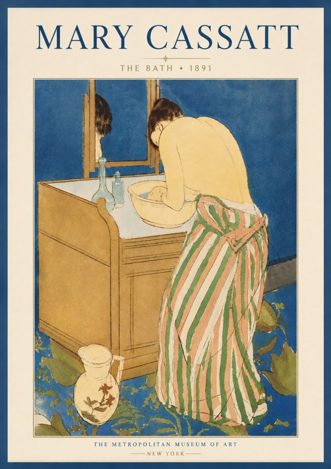 Mary Cassatt The Bath No6 - Affiche