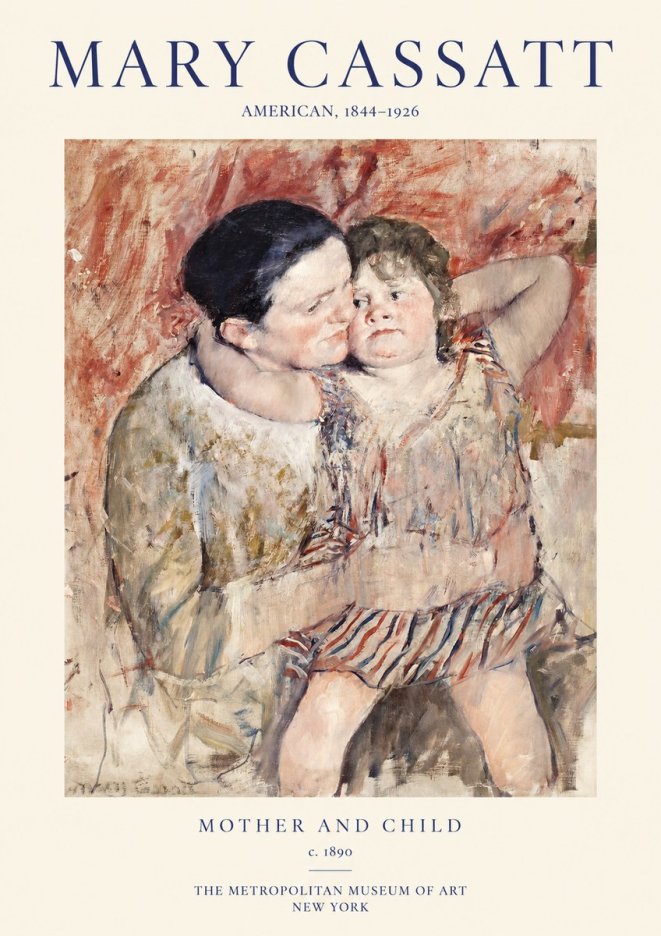Mary Cassatt Mother and Child II No1 - Affiche