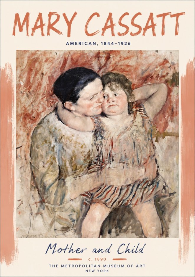 Mary Cassatt Mother and Child II No5 - Affiche