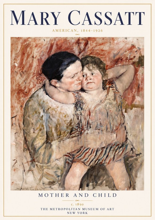 Mary Cassatt Mother and Child II No6 - Affiche