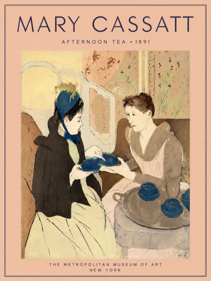Mary Cassatt Afternoon Tea No3 - Affiche