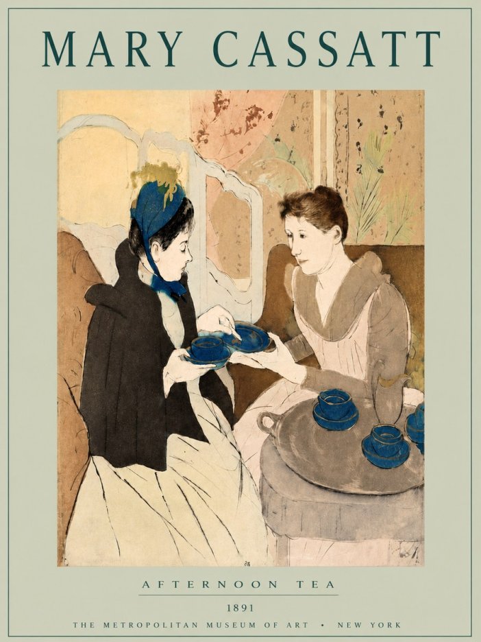 Mary Cassatt Afternoon Tea No4 - Affiche