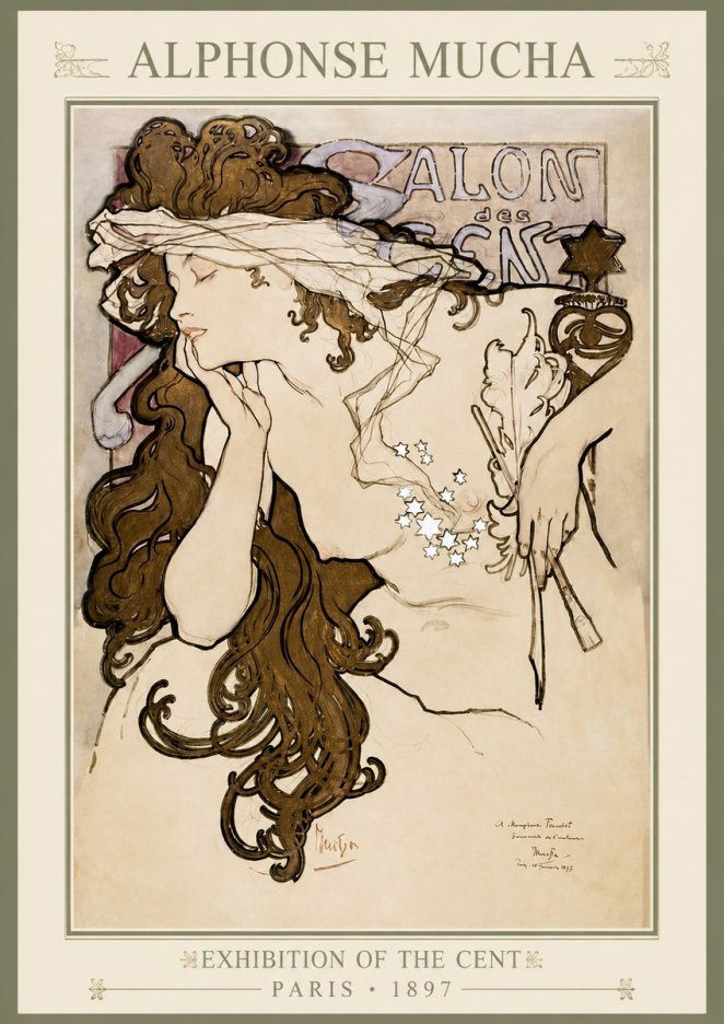 Mucha Salon Des Cent No1 - Affiche