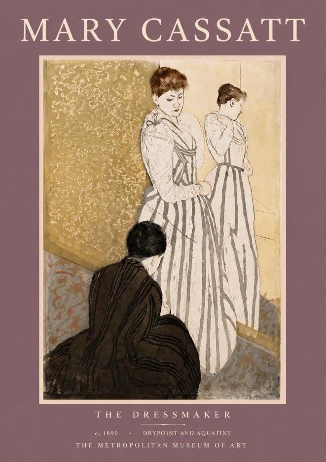 Mary Cassatt The Dressmaker No3 - Affiche