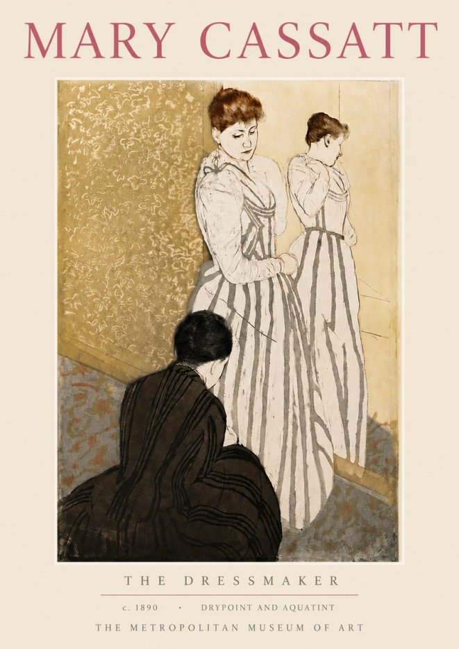 Mary Cassatt The Dressmaker No5 - Affiche