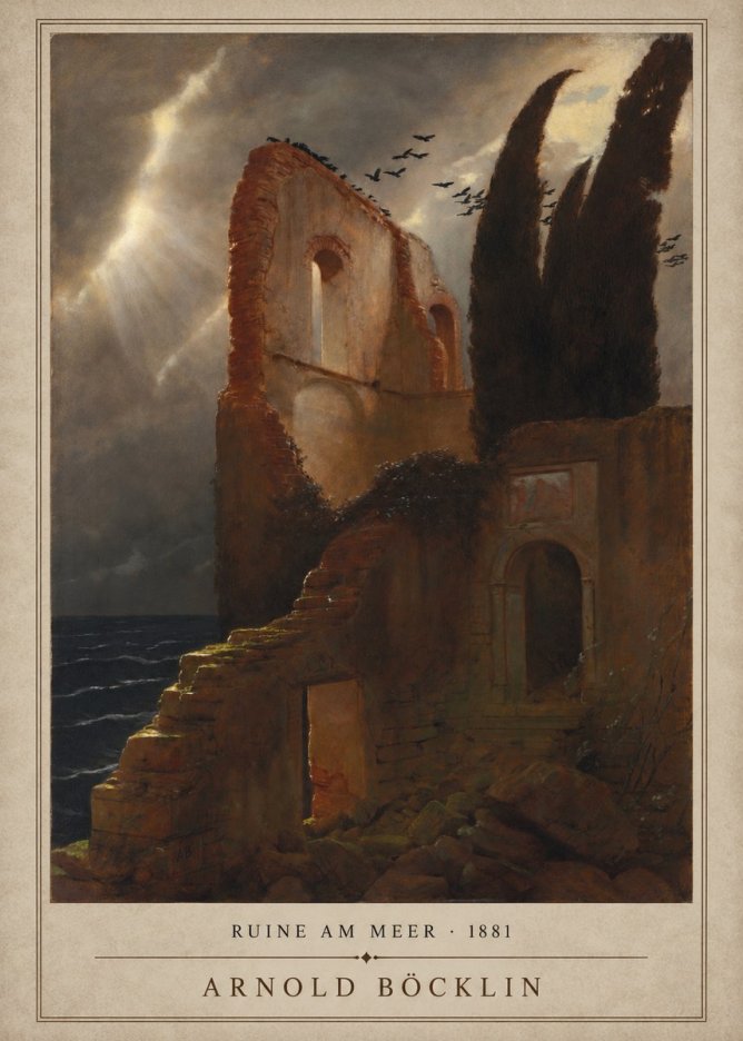 Arnold Böcklin Ruine Am Meer · 1881 No1 - Affiche