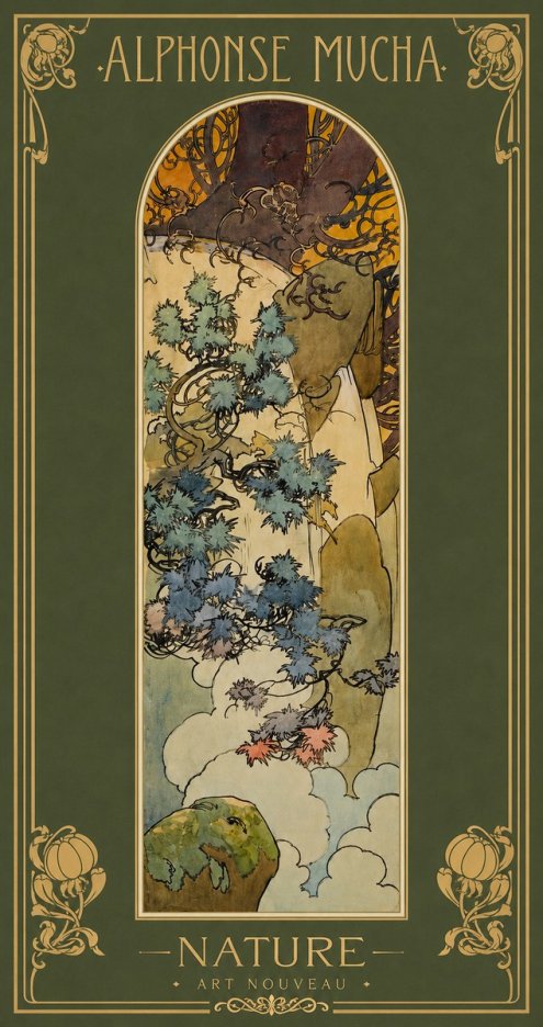 Mucha Nature No2 - Affiche