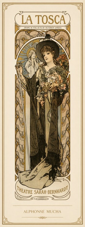 Mucha La Tosca No1 - Affiche