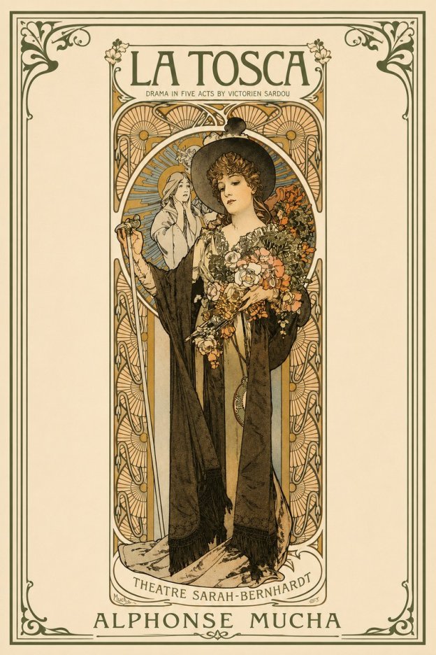Mucha La Tosca No2 - Affiche