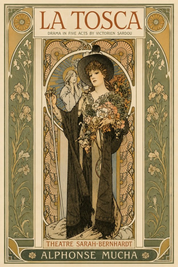 Mucha La Tosca No3 - Affiche