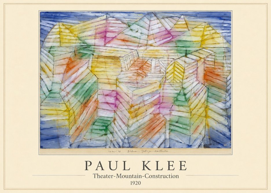 Paul Klee Theater-mountain-construction No3 - Affiche
