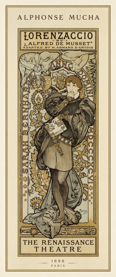 Mucha Lorenzaccio No1 - Affiche