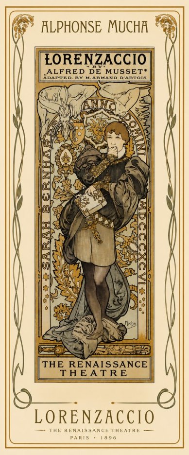 Mucha Lorenzaccio No4 - Affiche