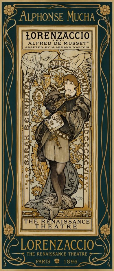 Mucha Lorenzaccio No5 - Affiche