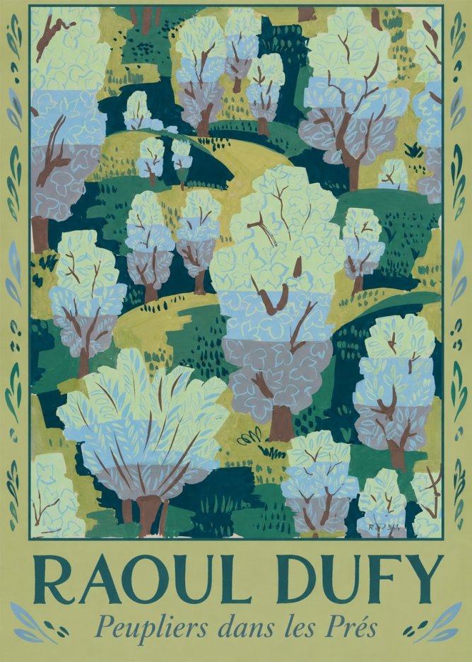 Raoul Dufy Peupliers Dans Les Prés No1 - Affiche