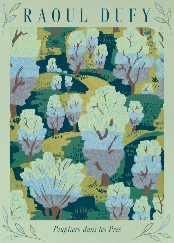 Raoul Dufy Peupliers Dans Les Prés No3 - Affiche