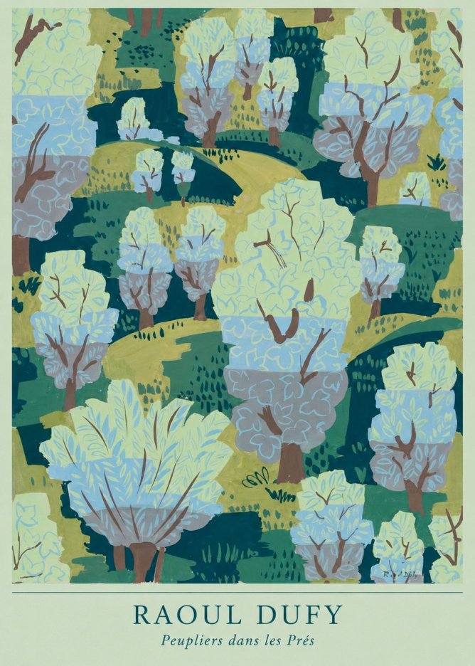 Raoul Dufy Peupliers Dans Les Prés No4 - Affiche