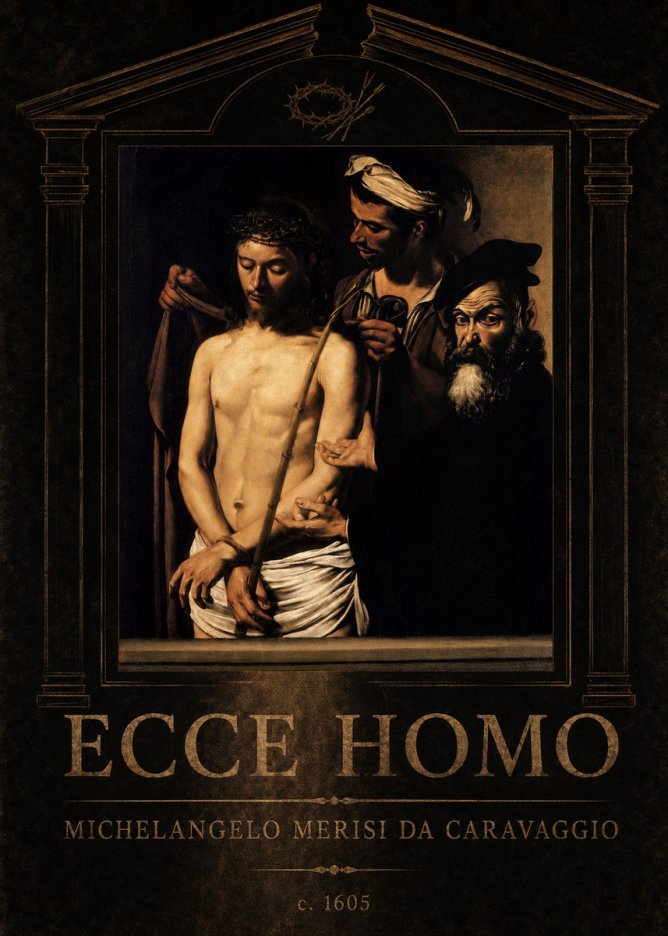 Michelangelo Merisi da Caravaggio Ecce Homo No4 - Affiche