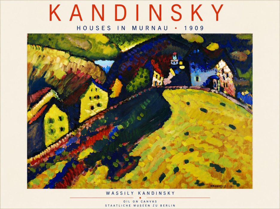 Kandinsky Houses in Murnau No5 - Affiche