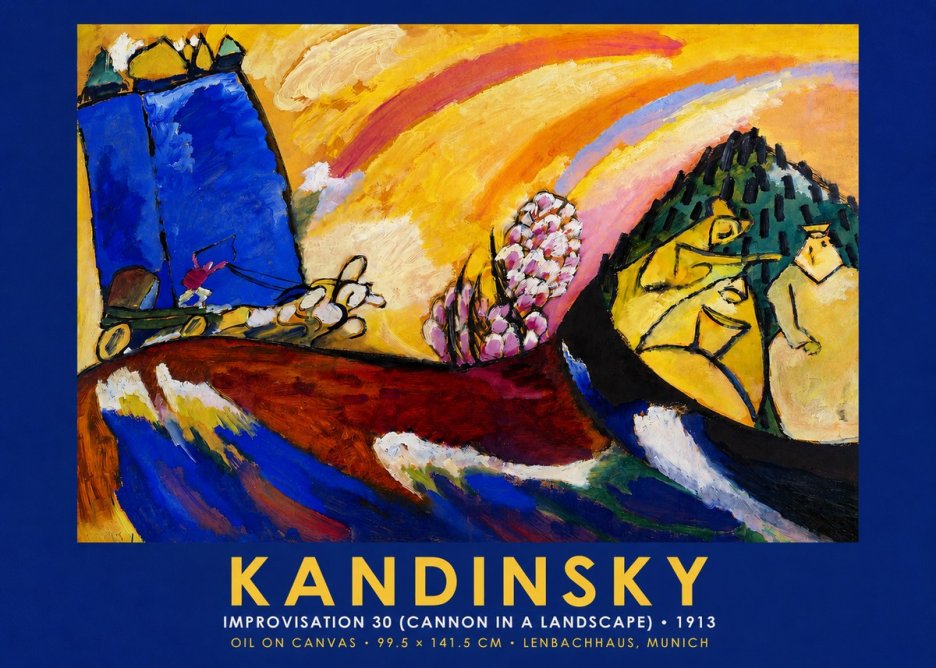 Kandinsky Improvisation 30 (Cannon in a Landscape) No2 - Affiche