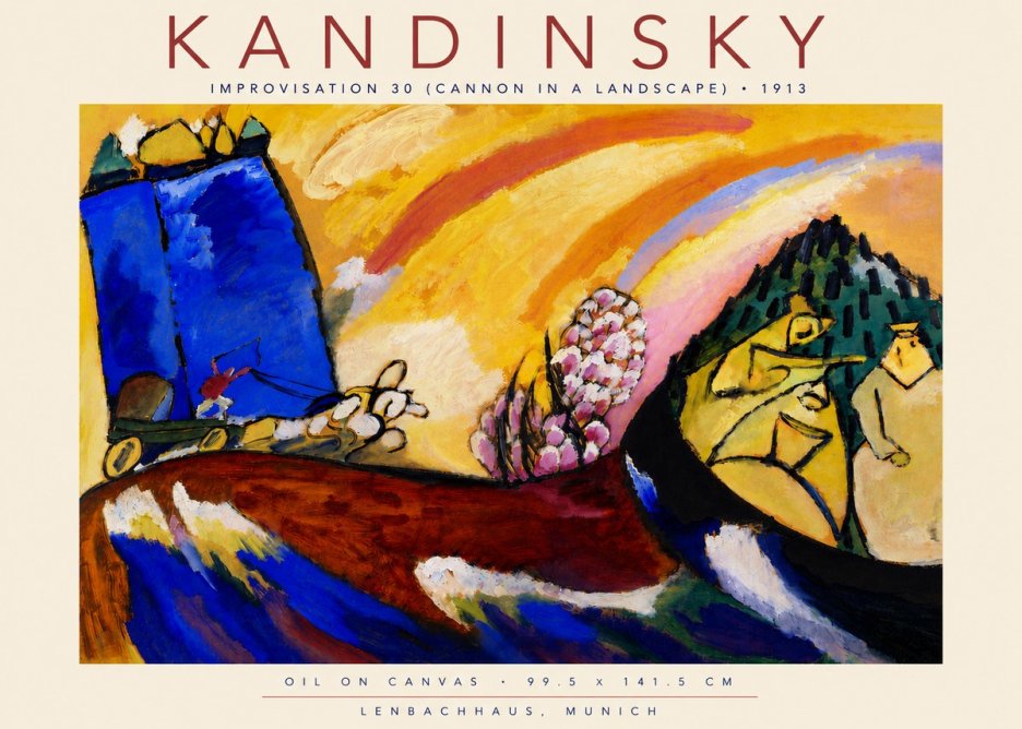 Kandinsky Improvisation 30 (Cannon in a Landscape) No4 - Affiche