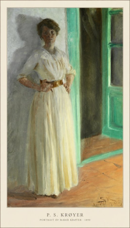 P.S. Krøyer Portrait of Marie Krøyer No3 - Affiche