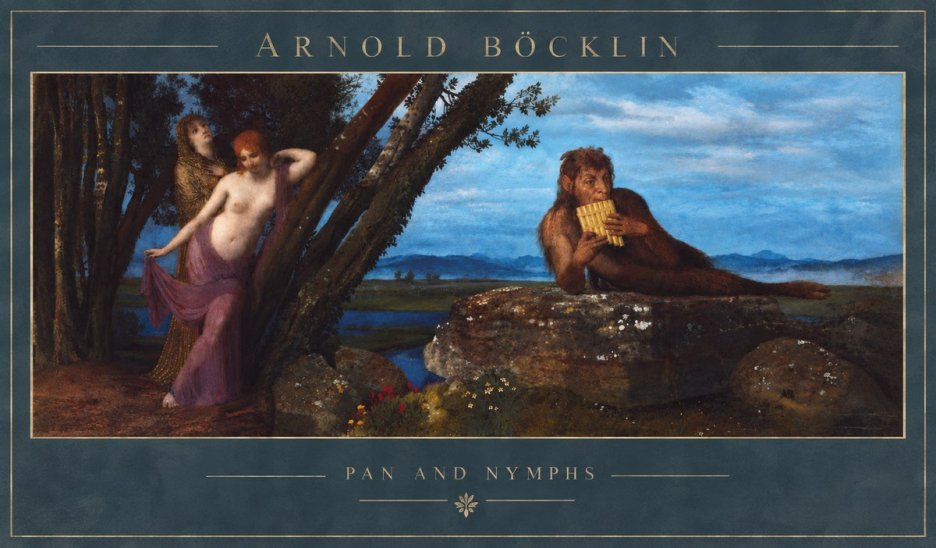 Arnold Böcklin Pan and Nymphs No5 - Affiche