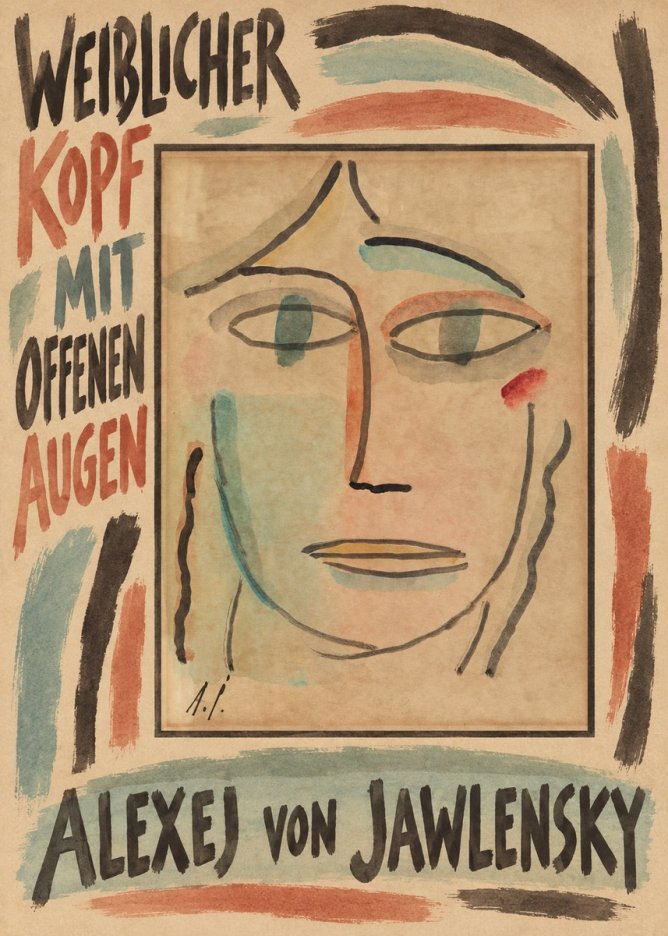 Alexej von Jawlensky Weiblicher Kopf Mit Offenen Augen No4 - Affiche