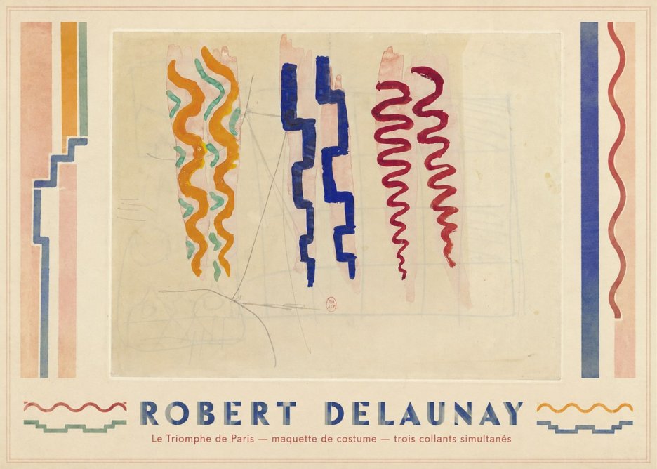 Robert Delaunay Le Triomphe De Paris — Maquette De Costume — Trois Collants Simultanés No1 - Affiche