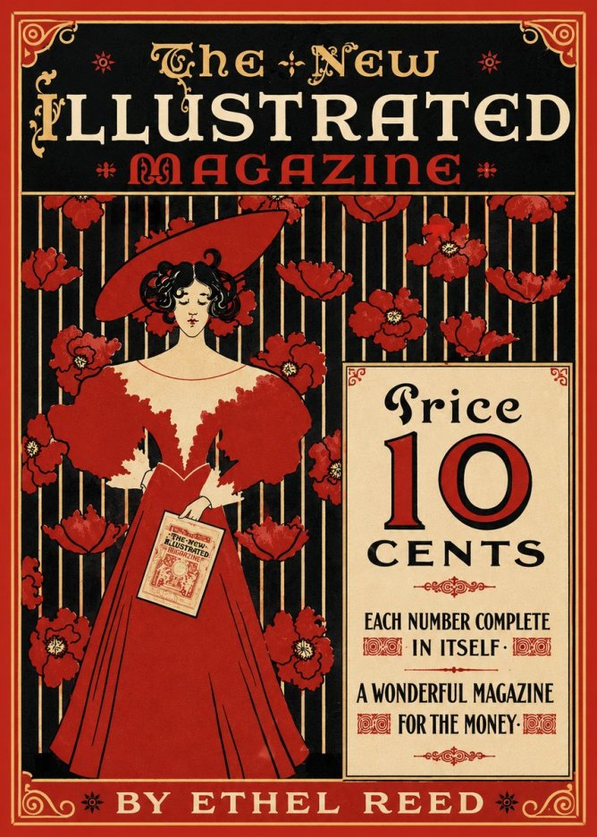 Ethel Reed The New Illustrated Magazine No3 - Affiche