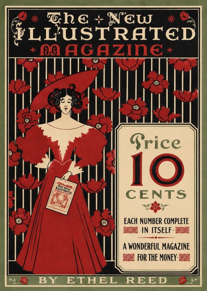 Ethel Reed The New Illustrated Magazine No4 - Affiche