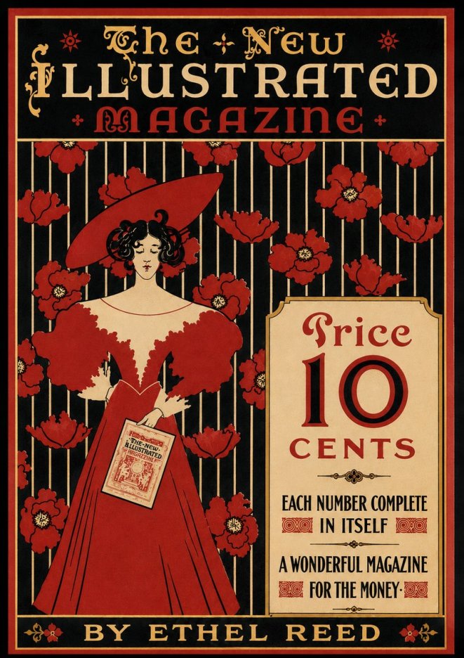Ethel Reed The New Illustrated Magazine No5 - Affiche