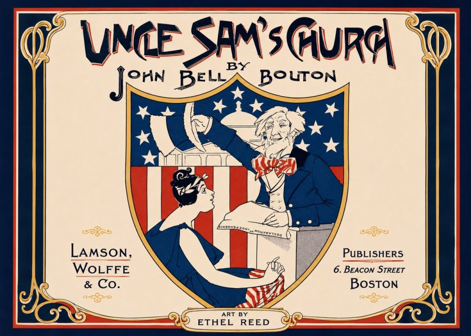 Ethel Reed Uncle Sam's Church No3 - Affiche