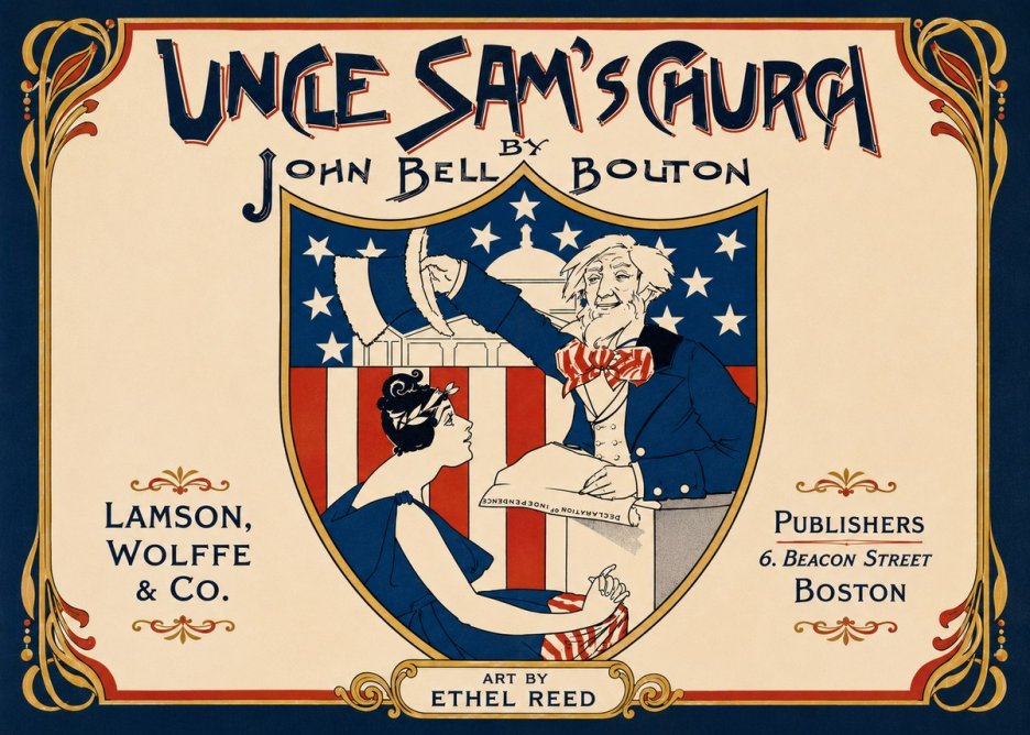 Ethel Reed Uncle Sam's Church No6 - Affiche