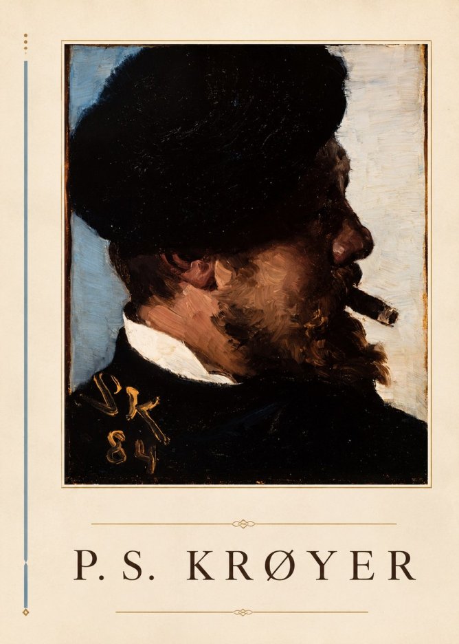P.S. Krøyer Self-portrait with Cigar I No3 - Affiche