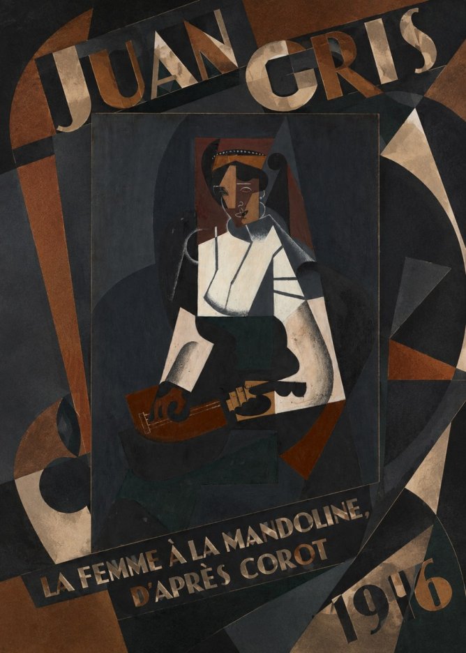 Juan Gris La Femme À La Mandoline, D'après Corot No6 - Affiche