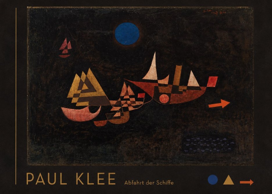 Paul Klee Abfahrt Der Schiffe No3 - Affiche