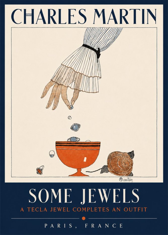 Charles Martin Some Jewels No3 - Affiche