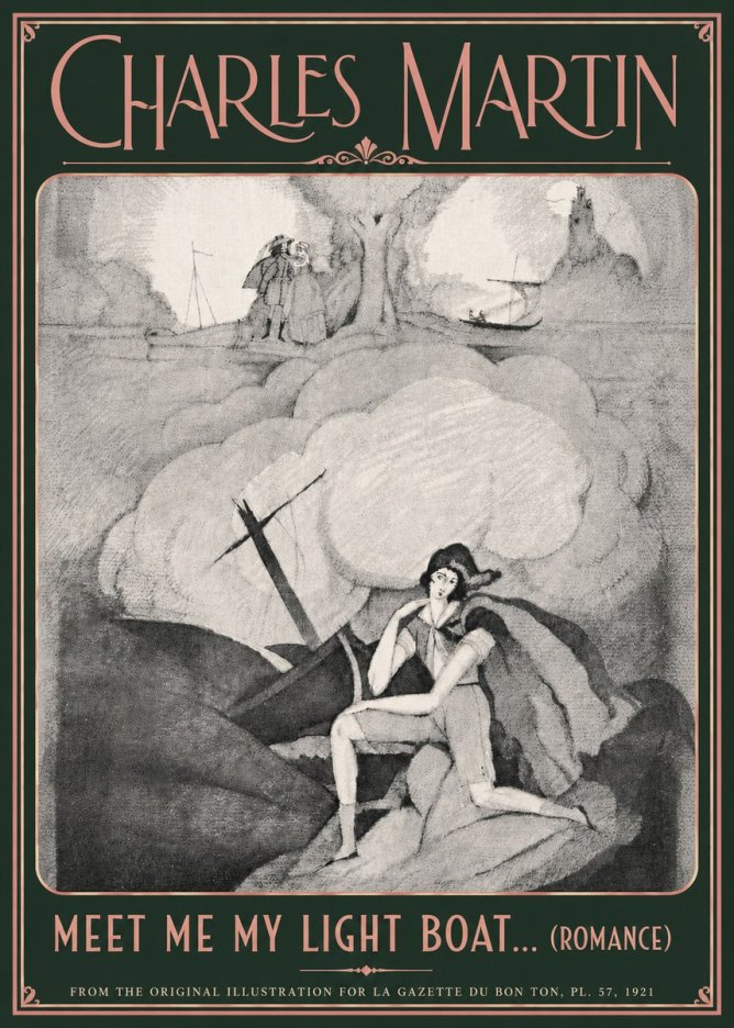 Charles Martin Meet Me My Light Boat... (Romance) No6 - Affiche