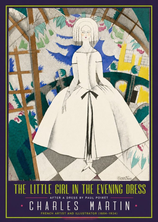 Charles Martin The Little Girl in the Evening Dress No5 - Affiche