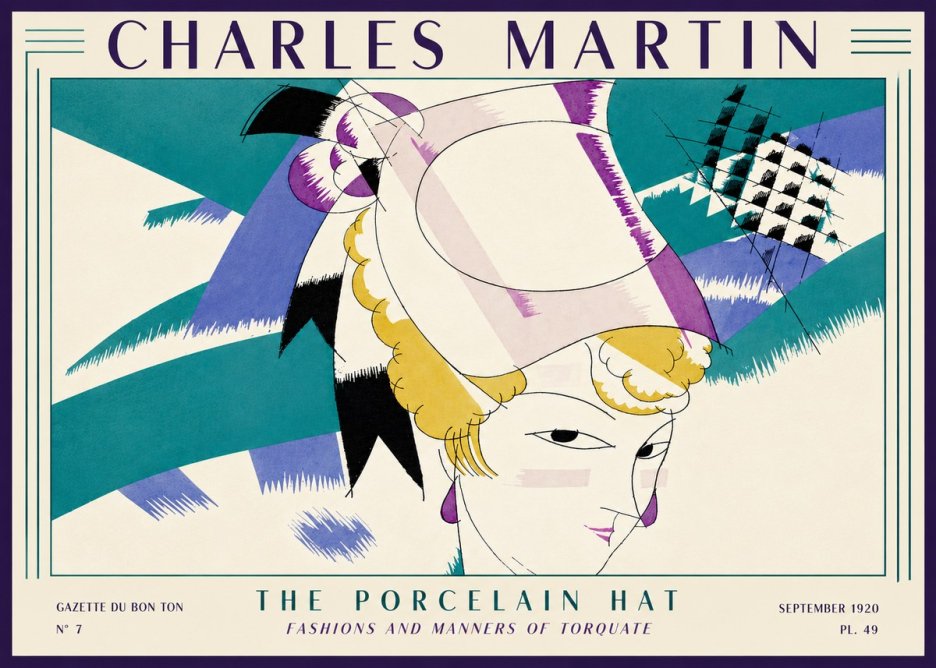 Charles Martin The Porcelain Hat No4 - Affiche