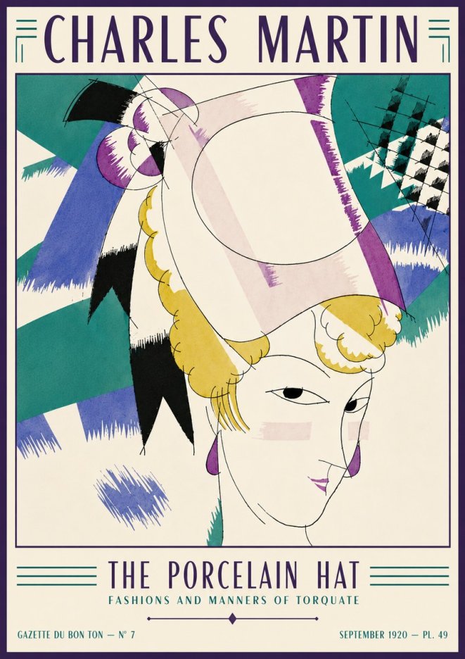 Charles Martin The Porcelain Hat No6 - Affiche