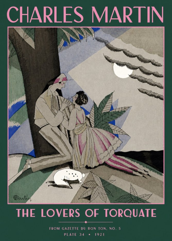 Charles Martin The Lovers of Torquate No2 - Affiche