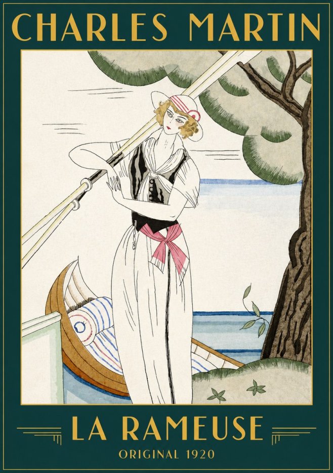 Charles Martin La Rameuse No2 - Affiche