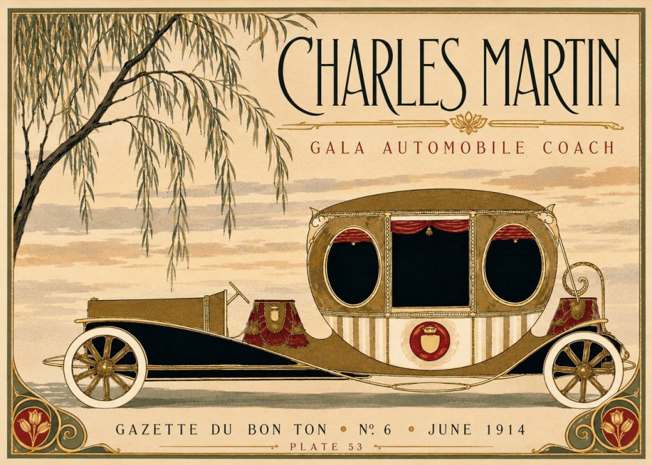 Charles Martin Gala Automobile Coach No3 - Affiche