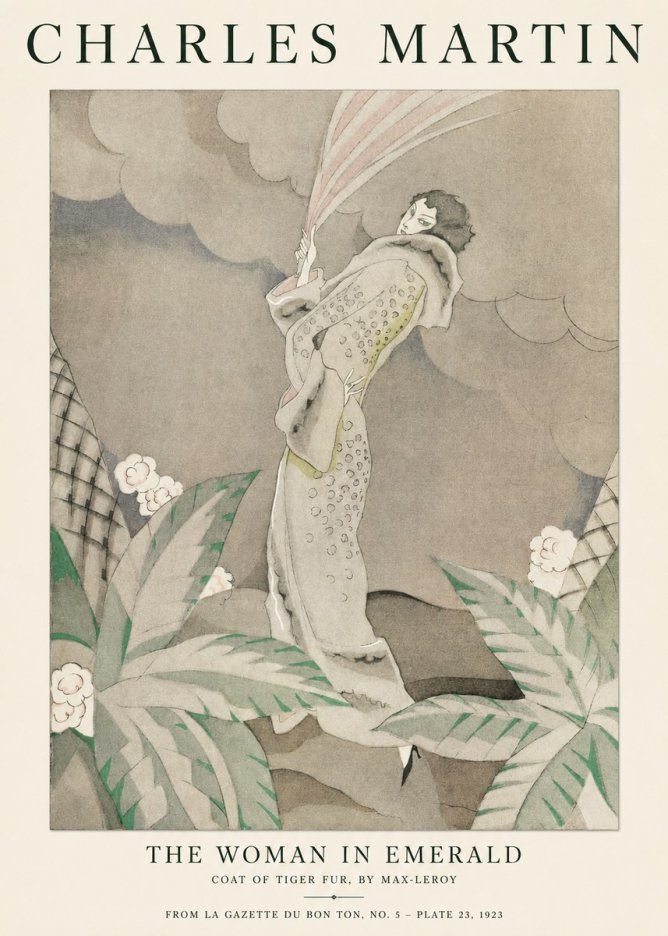Charles Martin The Woman in Emerald No1 - Affiche