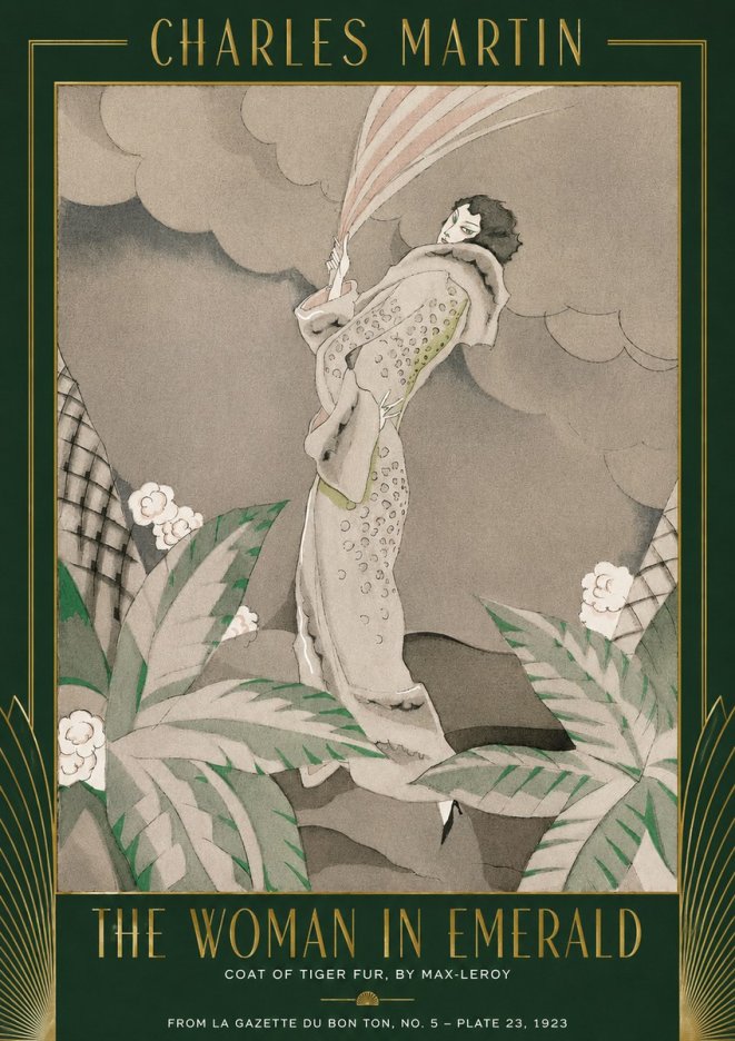 Charles Martin The Woman in Emerald No2 - Affiche