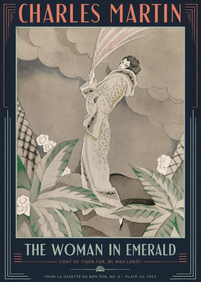 Charles Martin The Woman in Emerald No4 - Affiche